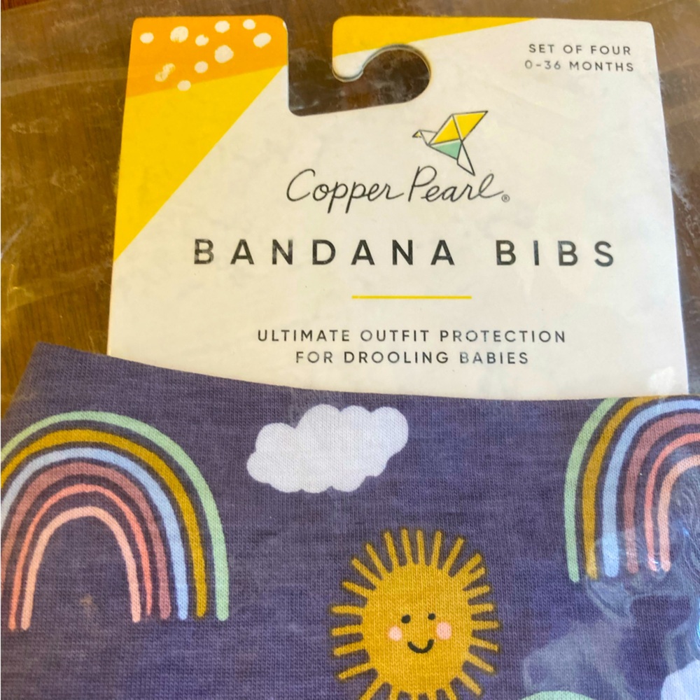 NIB Copper Pearl Hope 4 Bandana Bibs